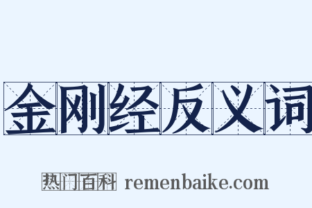金刚经反义词是什么意思的图片
